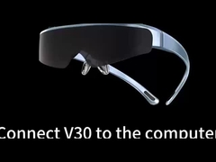 1080P OLED 43 ° FOV 1800 Nits AR Smart Glasses 0~-600 ° Dioptor HMD 3D kính với USB-C