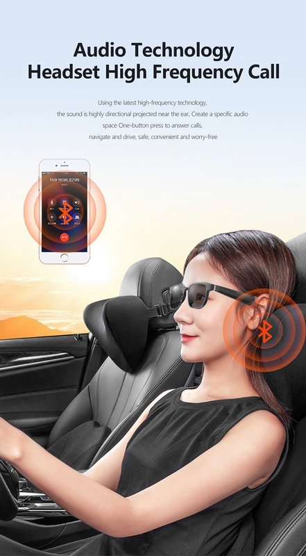 Kính nắng màu đen Bluetooth với cuộc gọi Bluetooth 5.1 Phiên bản 90mAh Thời gian âm nhạc 4-6 giờ