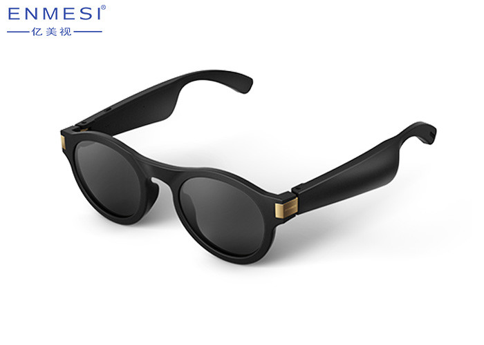 UV Resistant Augmented Reality Sunglasses Open Orientation Nylon RT90 Black Color